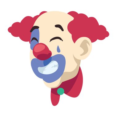 İzole edilmiş şapkalı mutlu palyaço kafası