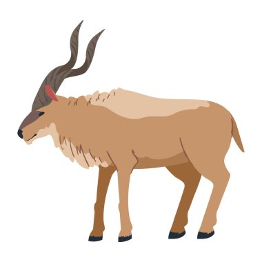 Addax çöl hayvan ikonu izole edildi