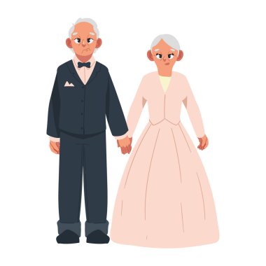 Altın düğündeki büyükanne ve büyükbaba