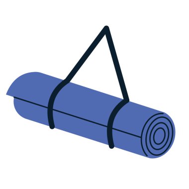 yoga mat spor ekipmanları izole edilmiş simge