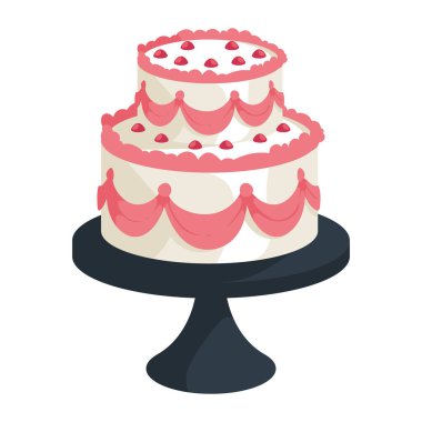 Düğün pastası nefis izole tasarım