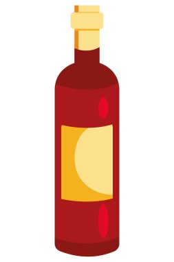 şarap şişesi izole tasarım