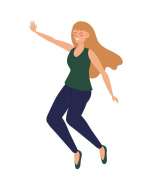 Gülümseyen genç kız konfetiyle kutluyor.