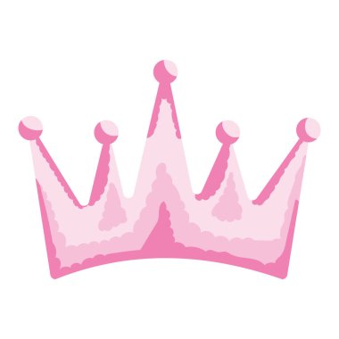 Pembe taç bebek partisi izole edilmiş