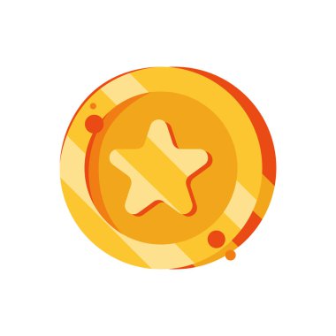 Video oyunu altın sikkesi izole