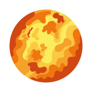 uzay gezegeni karikatürü izole tasarım