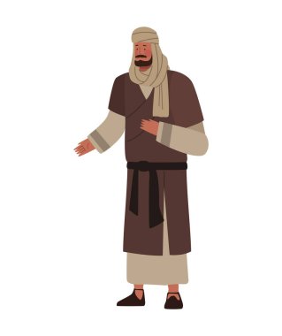 Geleneksel giysiler giyen bir bedevi.