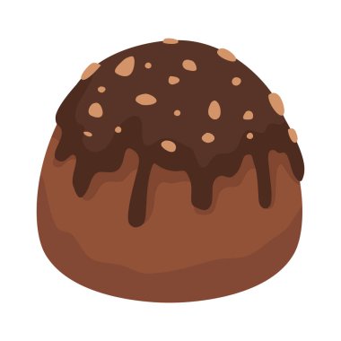 Çikolatalı bonbon tatlı izole edilmiş ikon