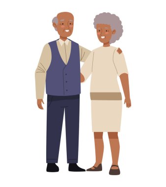 Yaşlı çift, izole edilmiş altın düğün