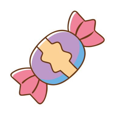 Paketlenmiş şeker tatlı kutlama vektörü