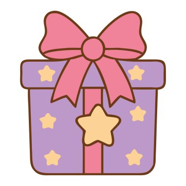 Kurdele vektörüyle paketlenmiş hediye kutusu