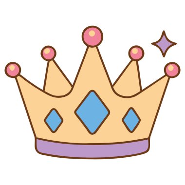 Mücevher süsleme ikonu vektörlü taç