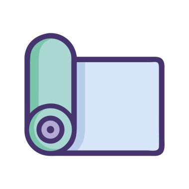 Spor ve esneme egzersizleri için kullanılan yeşil rulo yoga minderi.