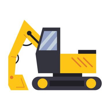 İnşaat işleri için sarı kazıcı