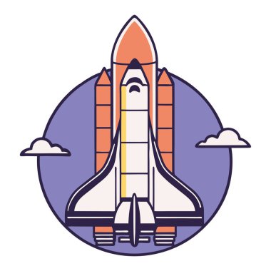 Uzay roketi duman iziyle fırlatılıyor