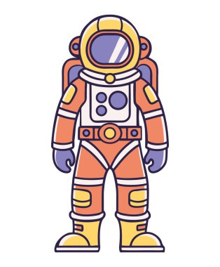 Tam donanımlı astronot uzayda duruyor.