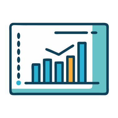 İş veri analizlerini ve büyümeyi temsil eden bir bar tablosu