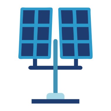 Sürdürülebilir bir enerji kaynağını temsil eden büyük bir güneş paneli simgesi