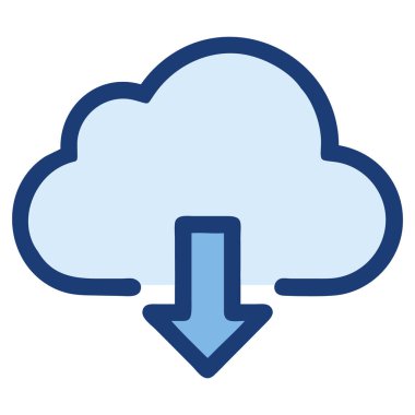 Bulut indirme veri depolama aktarımı izole edilmiş illüstrasyon