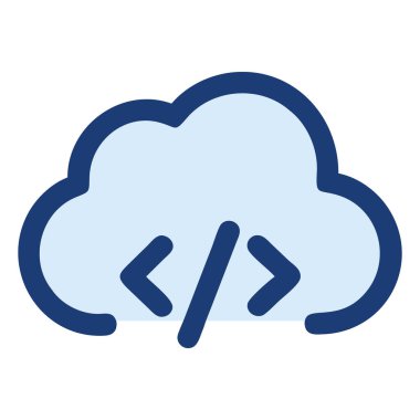 Bulut kodlama geliştirme yazılımı programlaması izole edilmiş illüstrasyon