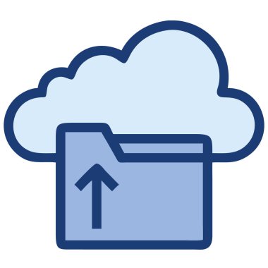 Bulut yükleme dosya depolama yedeği izole edilmiş illüstrasyon