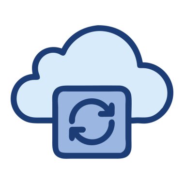 Bulut veri eşgüdümlü yedek depolama izole edilmiş illüstrasyon