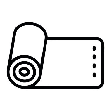 Yoga mat egzersiz sağIık simgesi izole edilmiş vektör