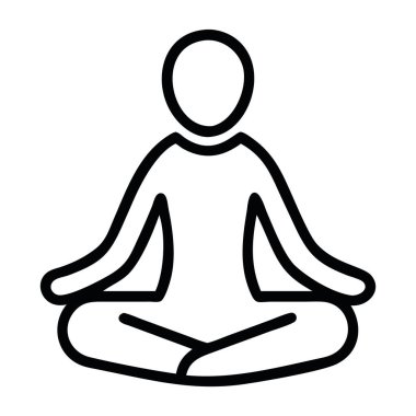 Meditasyon nilüferinin sağIık ikonu izole edilmiş vektörü