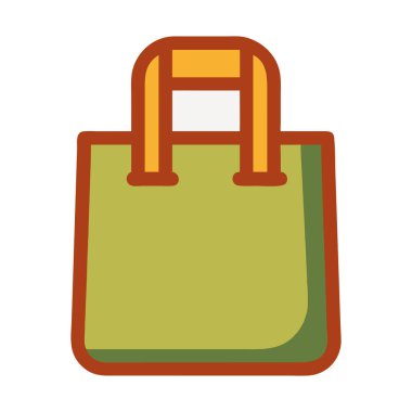 Çevre dostu ve sürdürülebilir yaşamı temsil eden yeniden kullanılabilir bir alışveriş poşeti simgesi