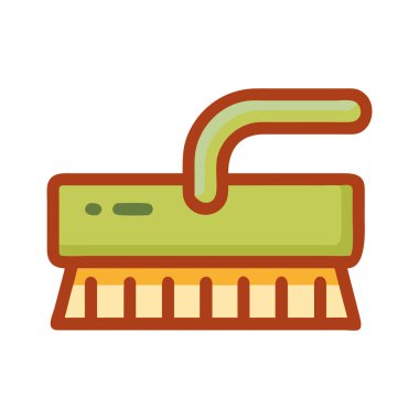 Doğal kılları olan temizlik fırçası çevre dostu ev eşyalarını temsil ediyor.