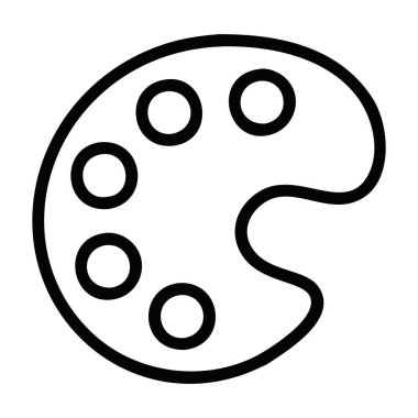 Sanat paleti yaratıcılık simgesi izole edilmiş vektör