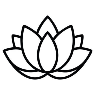 Lotus çiçeği meditasyonu ruhani ikon izole vektörü