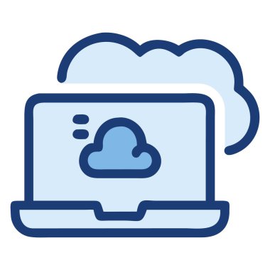 Bulut bilgisayarlı internet erişimi izole edilmiş illüstrasyon