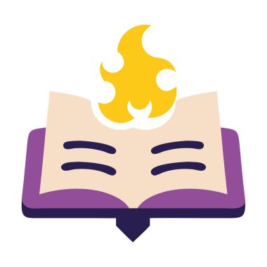 Sihirli heceleme kitabı yazma sayfaları resimleme izole vektörü