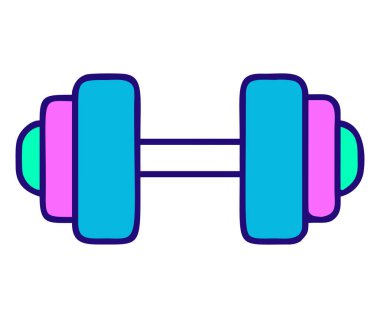 Salakça ağırlık spor aletleri ikonu izole vektörü