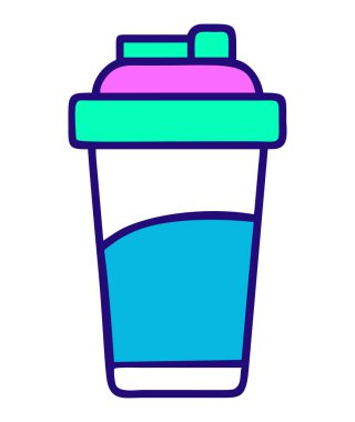 Spor karıştırıcı şişe simgesi izole vektörü