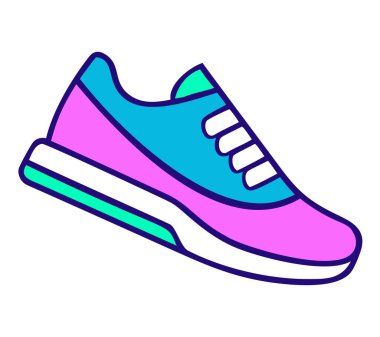 Spor ayakkabısı spor salonu ikonu izole vektörü