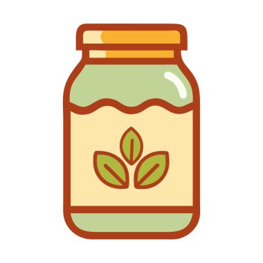 Sürdürülebilir ve sıfır atık yaşam tarzını temsil eden organik yiyeceklerle dolu cam bir kavanoz.