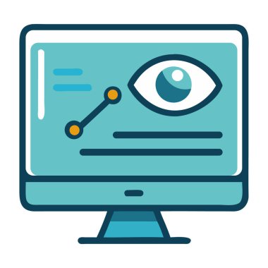 Kimlik doğrulaması için biyometrik göz taraması güvenlik ekranı