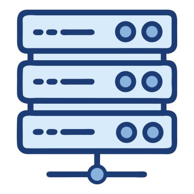 Veri depolamaya ev sahipliği yapan bulut sunucusu izole edilmiş illüstrasyon