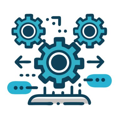 Yapay zekayı ve makine öğrenimini temsil eden bir devre ağı simgesi