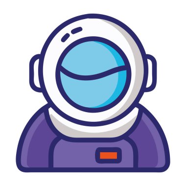 Uzay miğferi astronot keşif simgesi izole edilmiş vektör