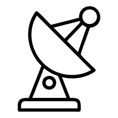 Uzay iletişimi uydu sinyali izole edilmiş illüstrasyon