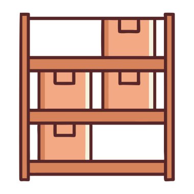 Ev ve ofis için birden fazla bölmesi olan ahşap kitaplık.