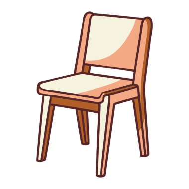 Ev ve yemek odası için yastıklı tahta sandalye.