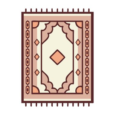 Ev dekorasyonu için detaylı dekoratif tasarımı olan İran halısı