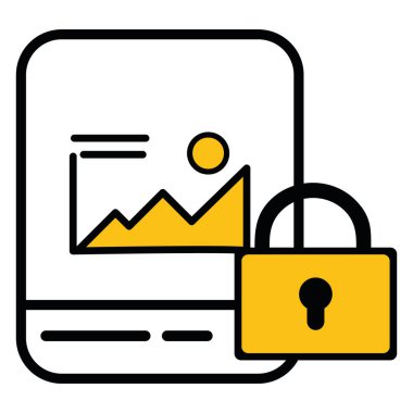 Veri güvenliği rapor simgesi resimlemesi