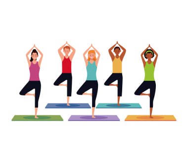 Fitness sınıfı çalışma simgesi çizimi