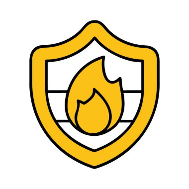 Veri güvenlik duvarı kalkan simgesi illüstrasyonu