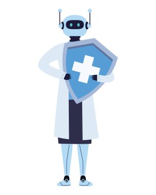 AI doktor kalkan simgesi illüstrasyonu